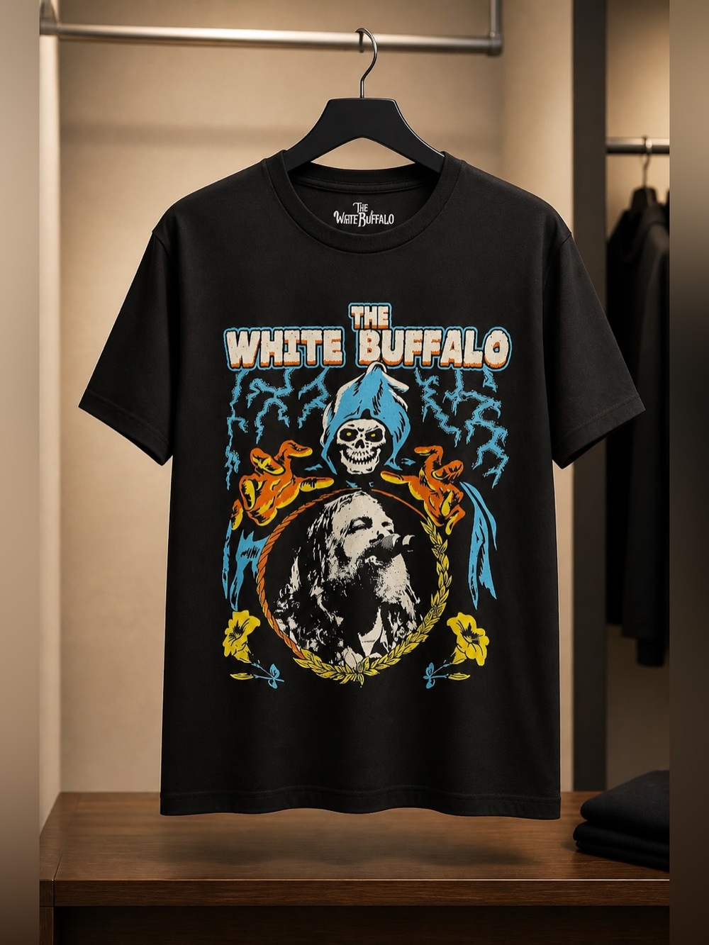 NWT Unisex The White Buffalo Jake Smith Concert Tee Reaper Freight Train - L